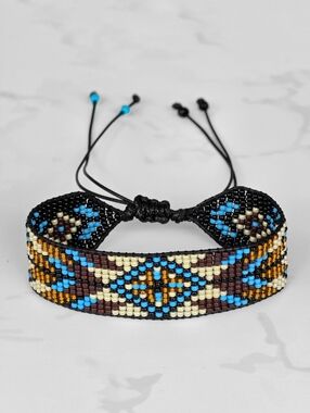 Handmade Miyuki Beaded Bracelet Bohemian Boho Style Western Tribal Boheme Y2K